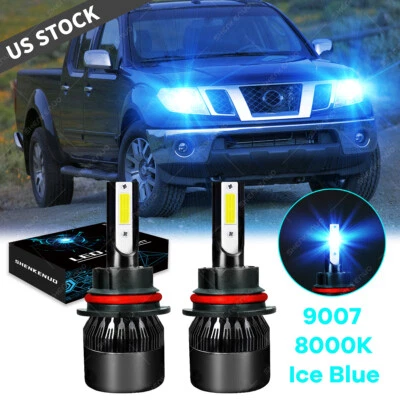Azul Para Nissan Frontier 2001-2019 - 2 Piezas 9007 HB5 LED Faros Bombillas Luz Alta/Baja Foto 1 de 4