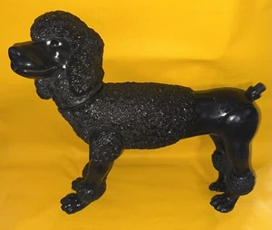 Großer riesiger schwarzer Kunststoffpudel 16" hoch Made in Italy Ladendisplay TL1 - Bild 1 von 10