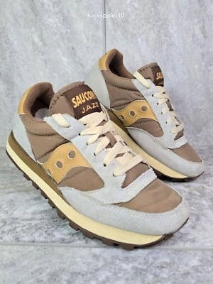 Zapatos para correr Saucony Jazz originales retro para mujer talla 5,5 raros años 80 gamuza marrón  Foto 1 de 4