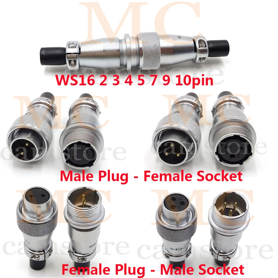 WEIPU WS16 2 3 4 5 7 9 10pin Bulkhead Aviation Plug & Socket Circular Connector - Image 1 of 4
