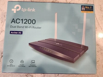 TP-Link AC1200 Smart WiFi Router Black NEW *Box Opened To Ensure Had All Content - Image 1 of 4