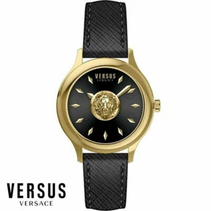 Versus by Versace VSP411119 Tokai gold schwarz Leder Armband Uhr Damen NEU - Bild 1 von 1