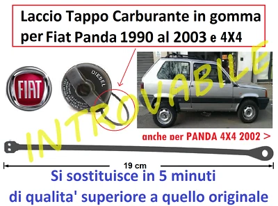 Laccetto Filo Cordino Cavetto per Tappo Serbatoio FIAT PANDA 90>03 e Panda 4X4 - Immagine 1 di 4