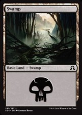 4x NM-Mint, English Foil Swamp (291) - Foil Shadows Over Innistrad magicmtg