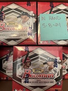 2024 Bowman Baseball Retail Display Box 24pk Free Shipping “In Hand”