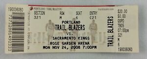 NBA 2008 11/24 Sacramento Kings at Portland Trail Blazers Ticket-Greg Oden
