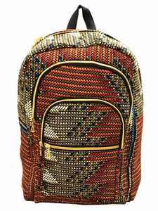 Ankara Wax African Print Book Bag Rucksack Handmade Backpack School Bag College - Picture 1 of 4