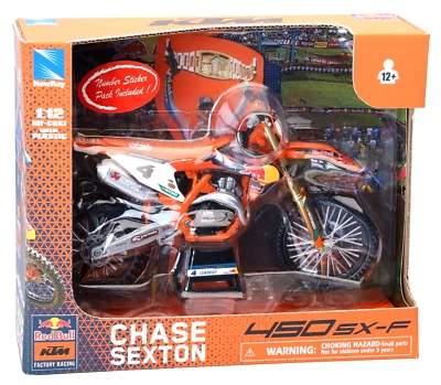RED BULL KTM 450 SXF CHASE SEXTON  MODEL  1:12 SCALE NEW RAY TOYS AMA SUPERCROSS - Image 1 of 2