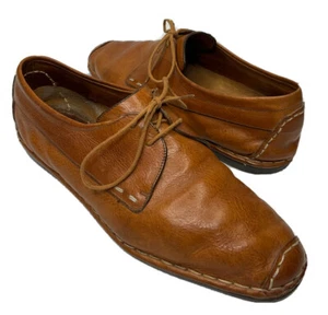 Alto Gradimento Shoes Leather Lace Up Safari Italy Women Sz 41 Brown RARE - Picture 1 of 9