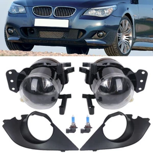 For BMW E60 03-2009 M Sport Bumper Fog Light Lamp w/Bulbs Cover Grill Bezel Set - Picture 1 of 12