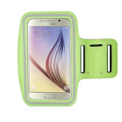 S6/S6 Edge/HTC M9 Lime Green Jogging, Running Armband Case - Image 1 of 4