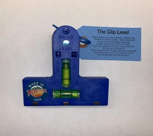 The Clip Level™- Herramienta de Nivel Magnético Horizontal/Vertical Azul Brillante Nueva - Imagen 1 de 6