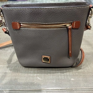 Dooney & Bourke Pebble Slim Leather Crossbody elephant  Color ￼ - Picture 1 of 9