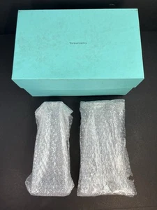 Tiffany & Co Pair of 10" Square Classic Candlesticks Crystal Glass New in Box - Picture 1 of 7