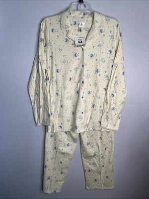 Sears Classic Elements Women’s S 2 Piece PJ Set Long Sleeve Button Long Pant NWT - Image 1 of 4