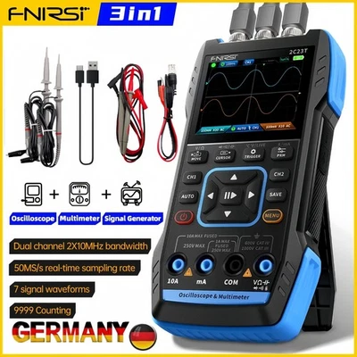 HoldPeak Digitaloszilloskop 2-Kanal & Signalgenerator & Multimeter 10MHz 50MS/s - Bild 1 von 4