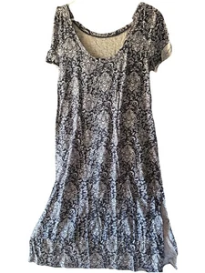 Vestido de día Ann Taylor Loft para mujer frente en L azul diseño cachemir sin mangas - Imagen 1 de 2