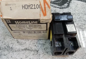 Square D/BREAKER/ HOM2100/100A/2P/120/240V/ TIPO HOM/OLD STY/NUEVO(33D1UP - Imagen 1 de 11
