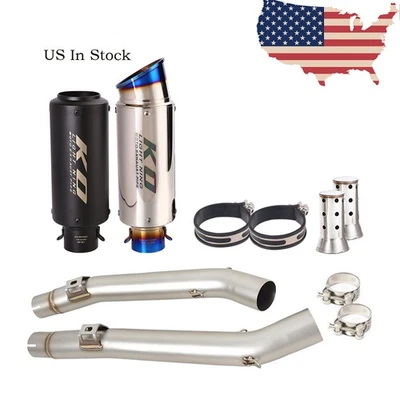 Silenciador preto Vstrom 1000 para Suzuki DL1000 2002-2013 tubo de escape médio DB Killer - Imagem 1 de 4