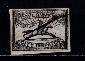 US Sc# 1LB8 ink cancel CV $50 1857 Carrier gtc12 - Picture 1 of 1