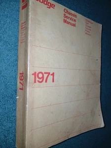 1971 DODGE / CHARGER / DART/ CHALLENGER / CORONET+  SHOP MANUAL / ORIGINAL BOOK - Picture 1 of 4