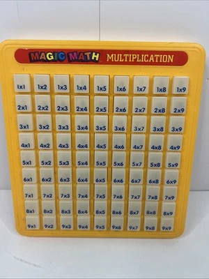 Magic Math Multiplication Press And See Learning Board Educational 1993 Vintage  - Image 1 of 3