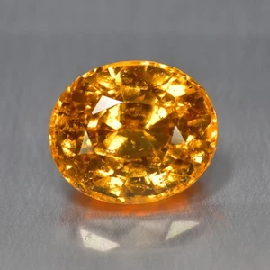 5.86Ct Natural Yellowish Orange Grossular Garnet Oval Shape - Srilanka Gem - Picture 1 of 2
