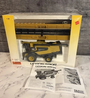 2005 NORSCOT SCALE MODEL LEXION 590R CATERPILLAR COMBINE 1:32 SCALE STOCK 56018 - Image 1 of 4