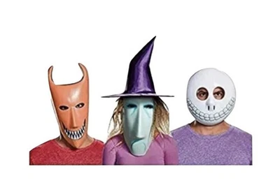 Nightmare Before Christmas Lock Adult Red Mask - Image 1 of 4
