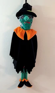 Plüsch Hexe Vintage sprechende blinkende Lichter Halloween Deko - Bild 1 von 5