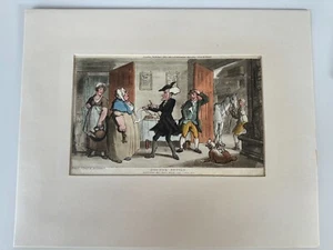 Doctor Syntax Disputing His Bill With the Landlady, 1812 - Thomas Rowlandson - Picture 1 of 3