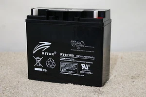 Ritar RT12180 - 12 Volt 18 Amp Hour / 12v 18Ah Battery - Afbeelding 1 van 10
