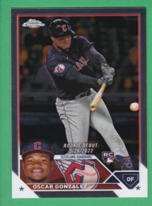 2023 Topps Chrome Update #USC47 OSCAR GONZALEZ RD RC Guardians ROOKIE Debut - Picture 1 of 2
