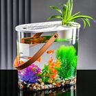 Cylinder Goldfish Bowl Plastic Viewing Tank New Aquarium  Tabletop