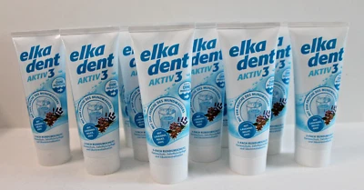 elkadent Aktivr 3 Zahncreme 12 x 75 ml = 900 ml, mit der Frische des Mundwassers