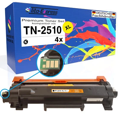 TITO-EXPRESS Toner TN-2510 XL mit Chip für Brother HL-L2400DE DCP-L2620DW MFC-L2800DW