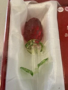 Glass Rose 5" NIB - Picture 1 of 4