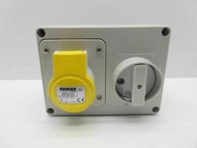 GEWISS GW66001 16 AMP 110 VOLT 3 PIN YELLOW IP44 INTERLOCKED SWITCHED SOCKET  - Image 1 of 4