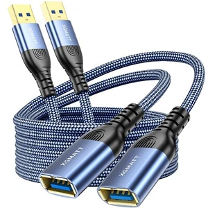 USB Verlängerung Kabel 2 Stück 2M,USB 3.0 Verlängerungskabel A Stecker auf A Buc - Bild 1 von 7