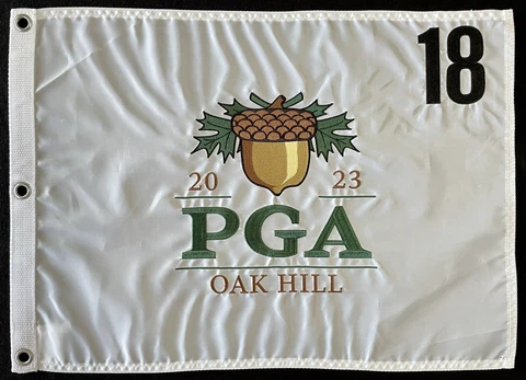 Limited Edition Green 2023 PGA Championship Official Golf Pin Flag Oak Hill CC Cover