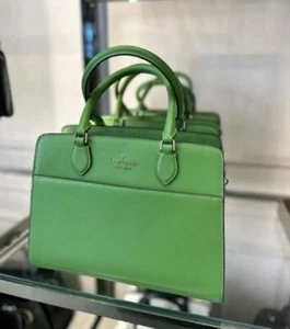 Cartera bandolera mediana Kate Spade Madison cuero Saffiano verde tortuga - Imagen 1 de 1