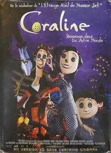 CORALINE - HENRY SELICK - RARE REGULAR LARGE ROLLED FRENCH MOVIE POSTER - Picture 1 of 1