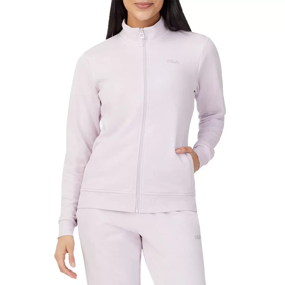 Fila Jacket Womens XL purple zip athletic track gym sports classic