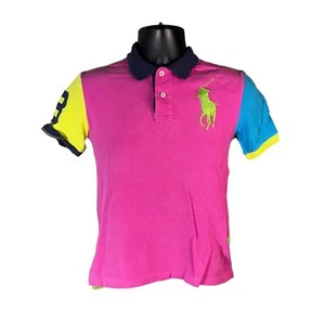*******(Youth Size) Vintage Youth Ralph Lauren Color Block Collared Polo Shirt - Picture 1 of 7