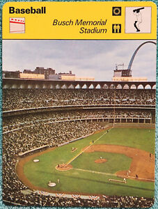 Busch Memorial Stadium 1979 Sportscaster Card Ex - Home Of The Cardinals