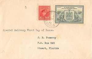 1946 Canada Special Delivery First Day Of Issue FDC Cover - Picture 1 of 2