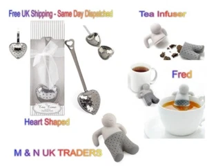 Tea Infuser Mr Little Man Fred Heart Shaped Tisane Pot Herb Leaf Strainer Filter - Picture 1 of 15