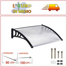 PENSILINA MODULABILE TETTOIA IN POLICARBONATO ALVEOLARE 100X80 CM PENSILINE ABS