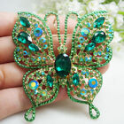 Pendant Elegant Small Size Green Butterfly Insect Woman Brooch Pin Crystal Gifts
