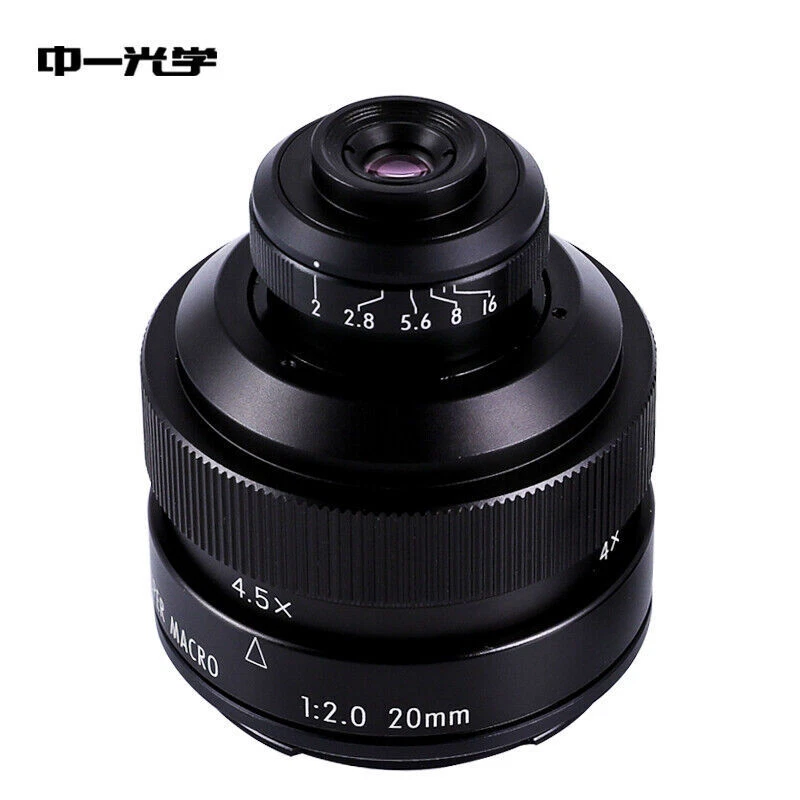 Zhongyi 20mm F2.0 Full Frame Macro Lens for Canon Nikon Sony Fuji M4/3 Pentax - Image 1 of 4